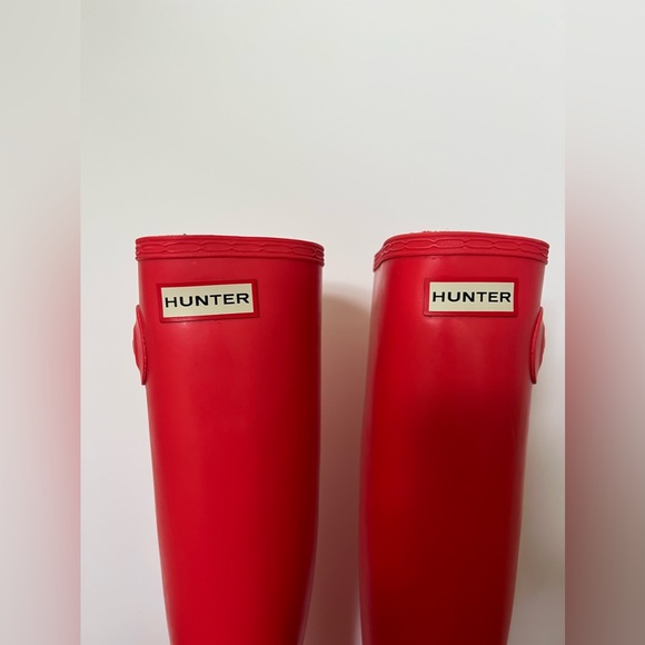 RARE COLOR Women’s HUNTER Original Tall Matte Boots with racer stripe on back💗 - Picture 10 of 12